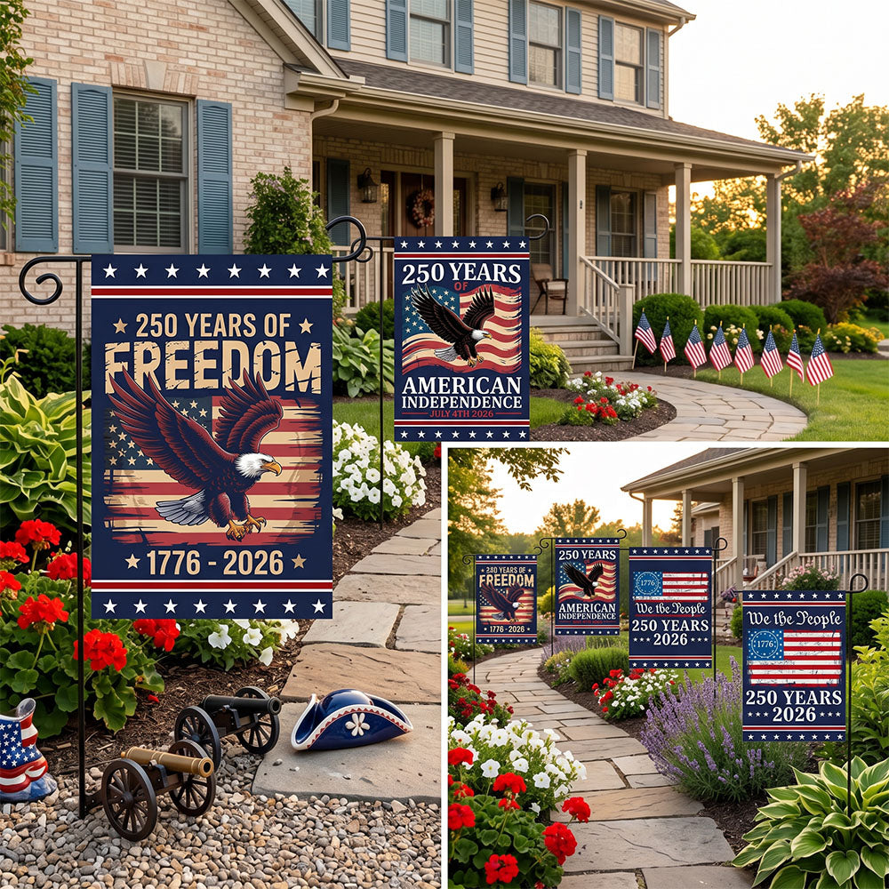 Personalized Graphic Styles For 250th Freedom Garden Flag Outdoor House  Decor Gift
