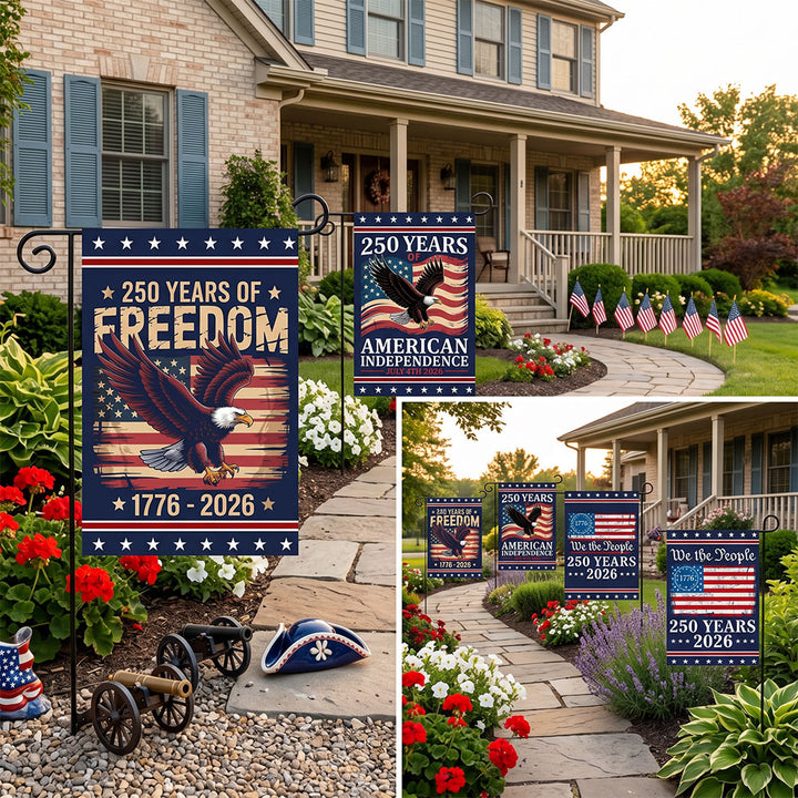 Personalized Graphic Styles For 250th Freedom Garden Flag Outdoor House  Decor Gift