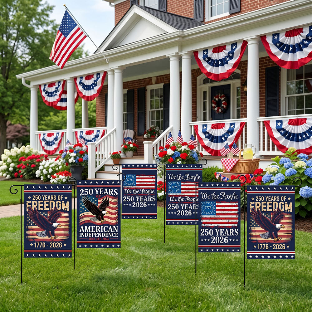 Personalized Graphic Styles For 250th Freedom Garden Flag Outdoor House  Decor Gift