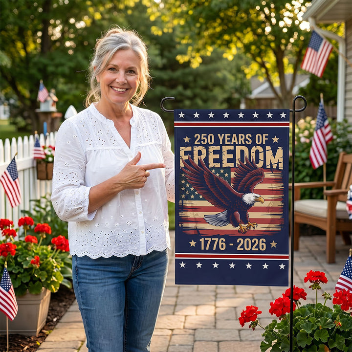 Personalized Graphic Styles For 250th Freedom Garden Flag Outdoor House  Decor Gift