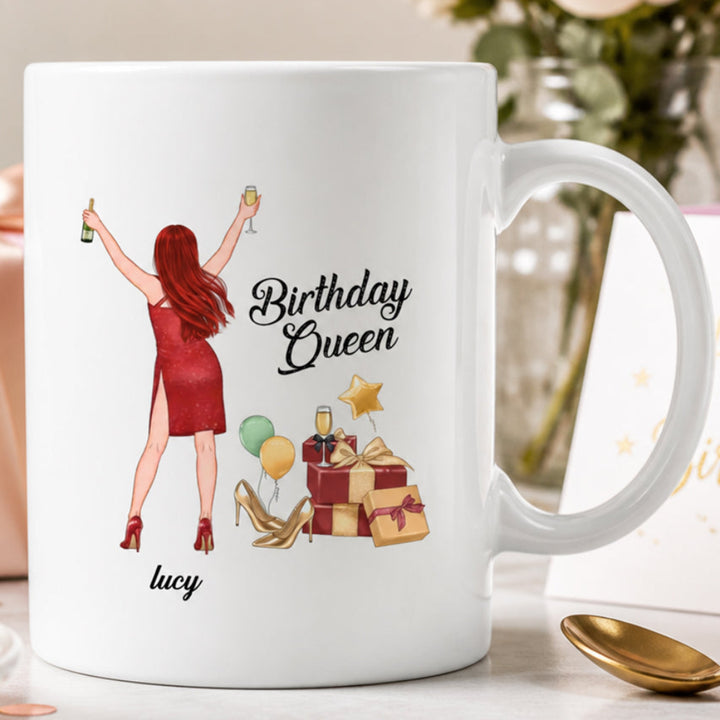 Personalized Birthday Queen Mug Birthday Gift for Her 11oz Ceramic Mug