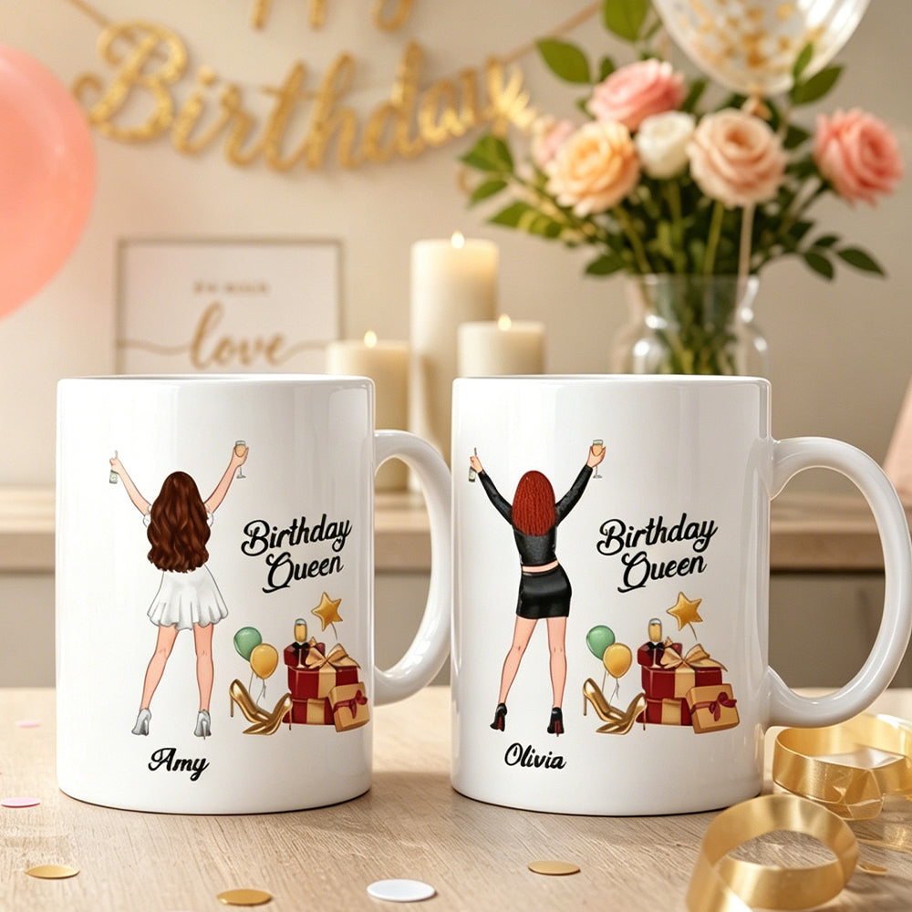 Personalized Birthday Queen Mug Birthday Gift for Her 11oz Ceramic Mug
