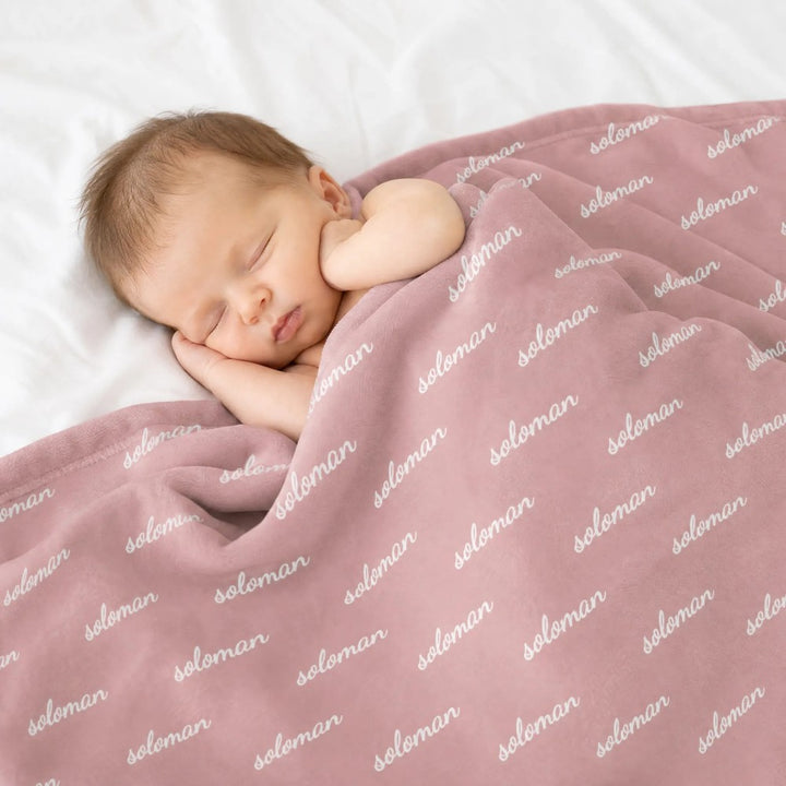 Personalized Word Cloud Flannel Blanket Custom Name Soft Fleece Throw Baby Shower Birthday Gift for Kids Family Friends