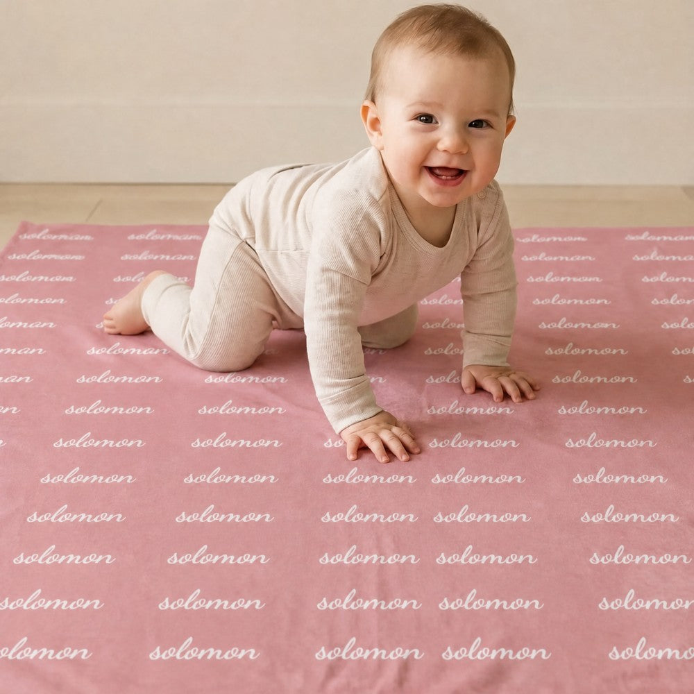 Personalized Word Cloud Flannel Blanket Custom Name Soft Fleece Throw Baby Shower Birthday Gift for Kids Family Friends