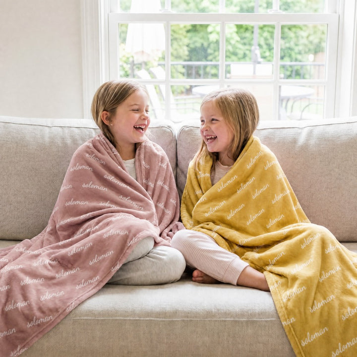 Personalized Word Cloud Flannel Blanket Custom Name Soft Fleece Throw Baby Shower Birthday Gift for Kids Family Friends