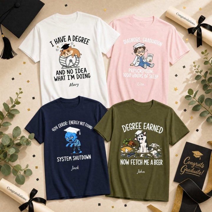 Personalized Graduation T Shirt Custom Name Funny Grad Tee Class of 2026 Gift
